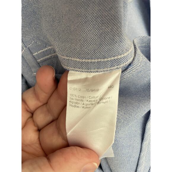 Lacoste Oxford Shirt Mens Large Blue Classic Fit  Button Down Preppy Old Money - Picture 6 of 10